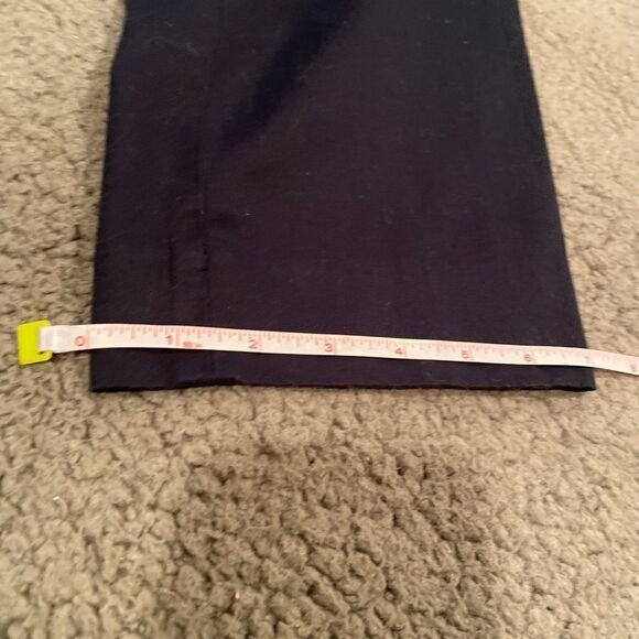 Talbots Navy The Perfect Crop Pants Flat Front Size 6 - Picture 7 of 11